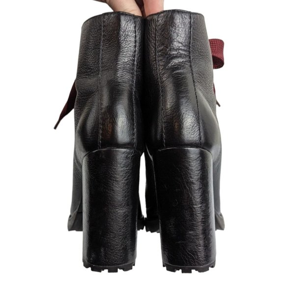 schutz zara leather combat boots
